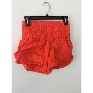 Free People FP Movement The Way Home Shorts – Neon Coral, Size XS–